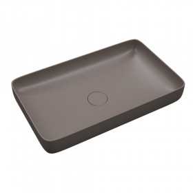 Lavabo da Appoggio Bloom Rettangolare in Ceramica Grigio Opaco Lullaby