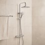 Colonna Doccia Attrezzata in Ottone Cromato Tonda Slot Mix con Soffione e Doccetta 2 Funzioni