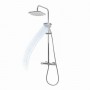 Colonna Doccia Attrezzata in Ottone Cromato Tonda Slot Mix con Soffione e Doccetta 2 Funzioni