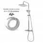 Colonna Doccia Attrezzata in Ottone Cromato Tonda Slot Mix con Soffione e Doccetta 2 Funzioni