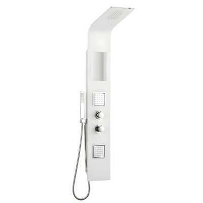 Ix Box Shower Colonna Doccia Attrezzata Botero In Alluminio Bianco Opaco