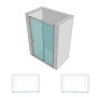 Ix Box Shower Porta Doccia Scorrevole Flora S154 Cristallo 6 millimetri Chrome 