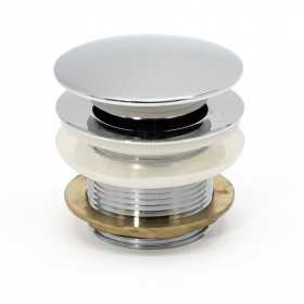 Piletta Senza Troppo Pieno Ottone Cromato per Vasca Free-Standing