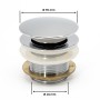 Piletta Senza Troppo Pieno Ottone Cromato per Vasca Free-Standing