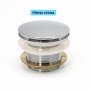 Piletta Senza Troppo Pieno Ottone Cromato per Vasca Free-Standing