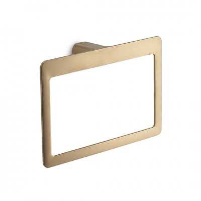 Porta salviette asciugamani ad anello Panarea in ottone oro satinato cm 23 per bidet