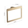 Porta salviette asciugamani ad anello Panarea in ottone oro satinato cm 23 per bidet