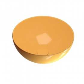 Lavabo da Appoggio Meg Tondo in Ceramica Miele Lucido Lullaby 