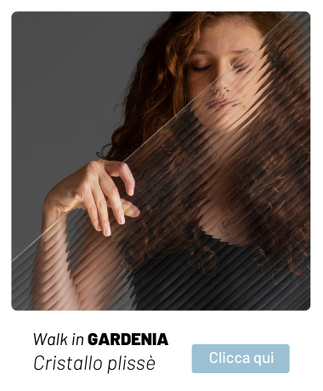 Parete Doccia Walk In Gardenia effetto Plisse' 8 millimetri