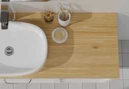 Piani lavabo: guida alla scelta tra resina, ceramica, HPL e marmo tecnico